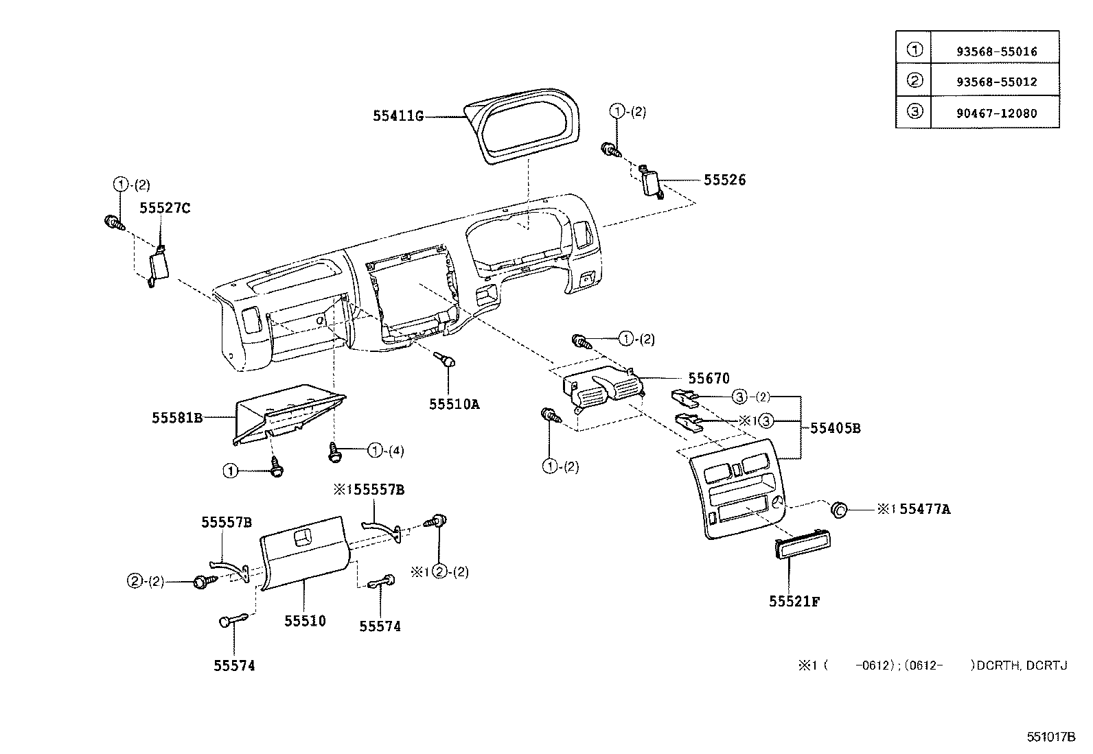  DYNA |  INSTRUMENT PANEL GLOVE COMPARTMENT