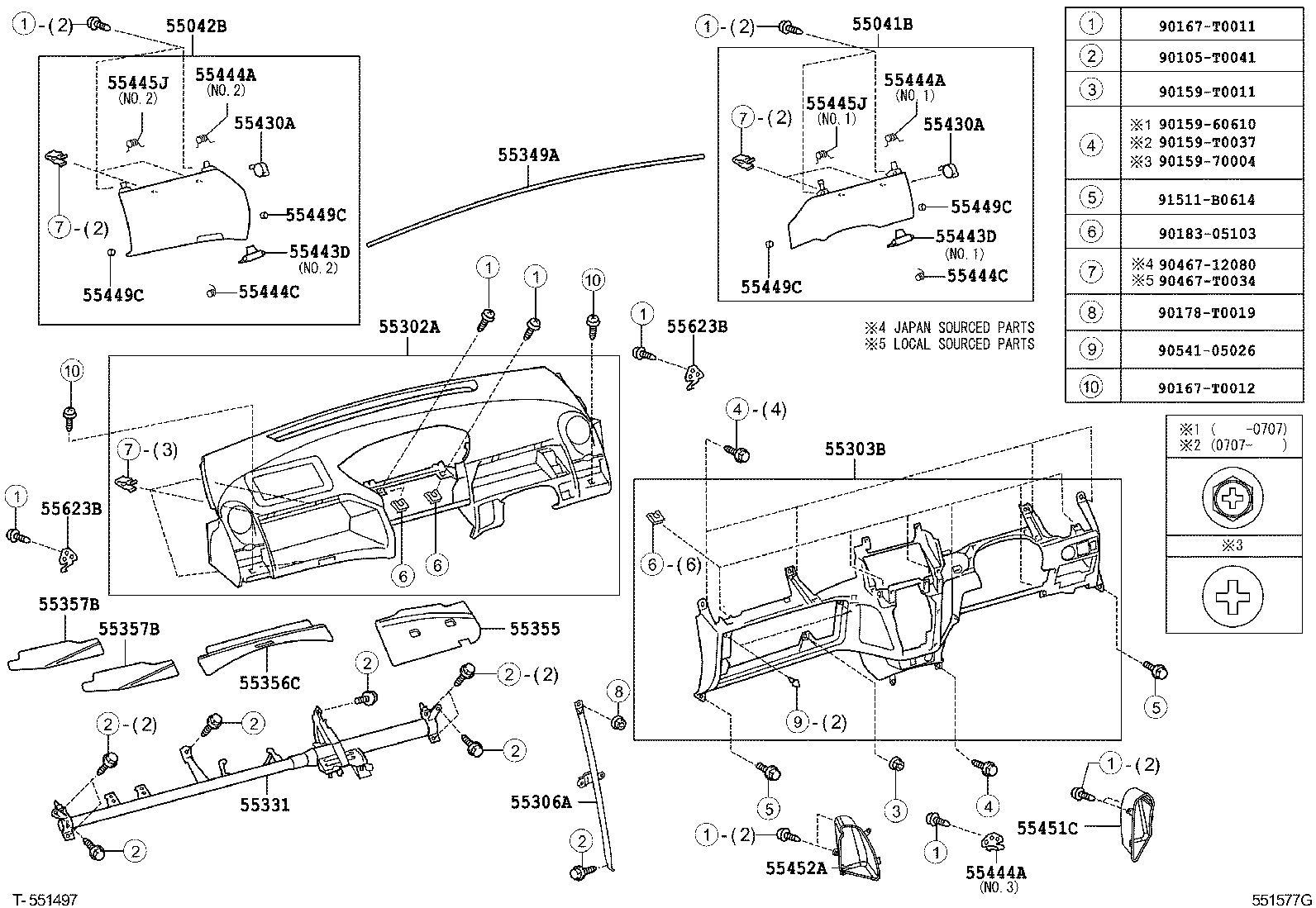  YARIS ASIA |  INSTRUMENT PANEL GLOVE COMPARTMENT