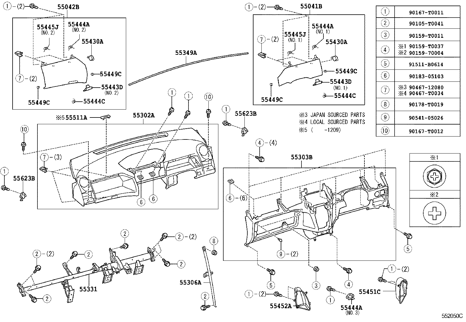  YARIS ASIA |  INSTRUMENT PANEL GLOVE COMPARTMENT