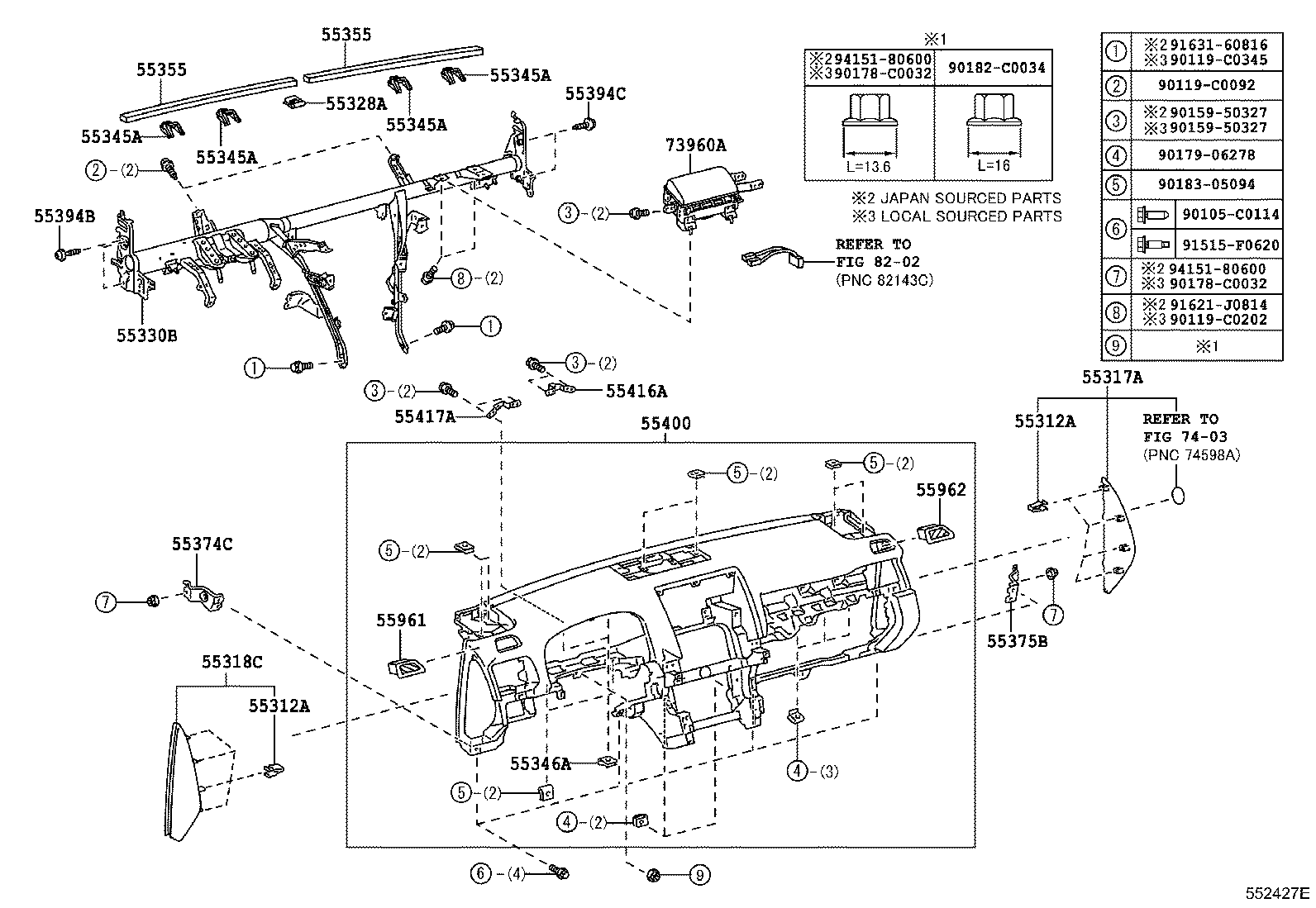  CROWN CHINA |  INSTRUMENT PANEL GLOVE COMPARTMENT