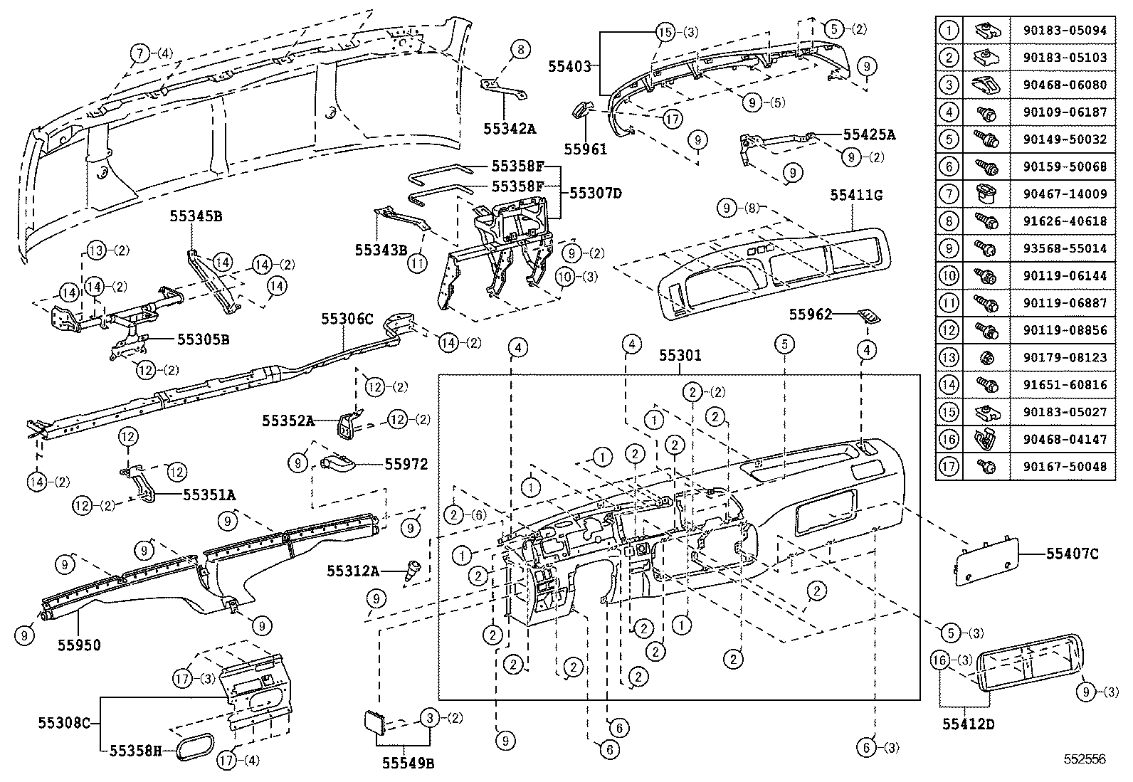  COASTER CHINA |  INSTRUMENT PANEL GLOVE COMPARTMENT