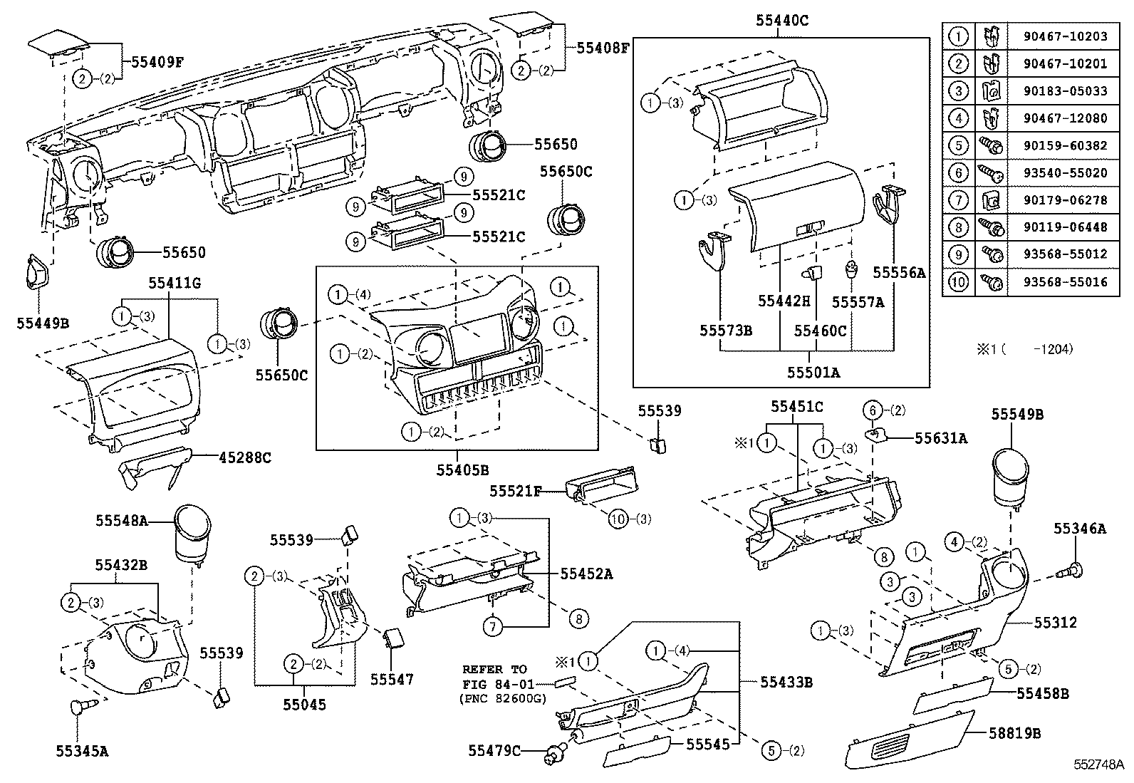  DYNA |  INSTRUMENT PANEL GLOVE COMPARTMENT