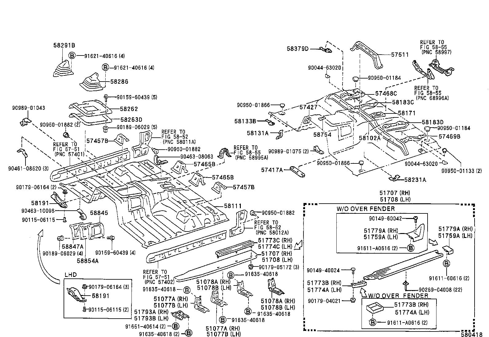  LAND CRUISER 70 |  FRONT FLOOR PANEL FRONT FLOOR MEMBER