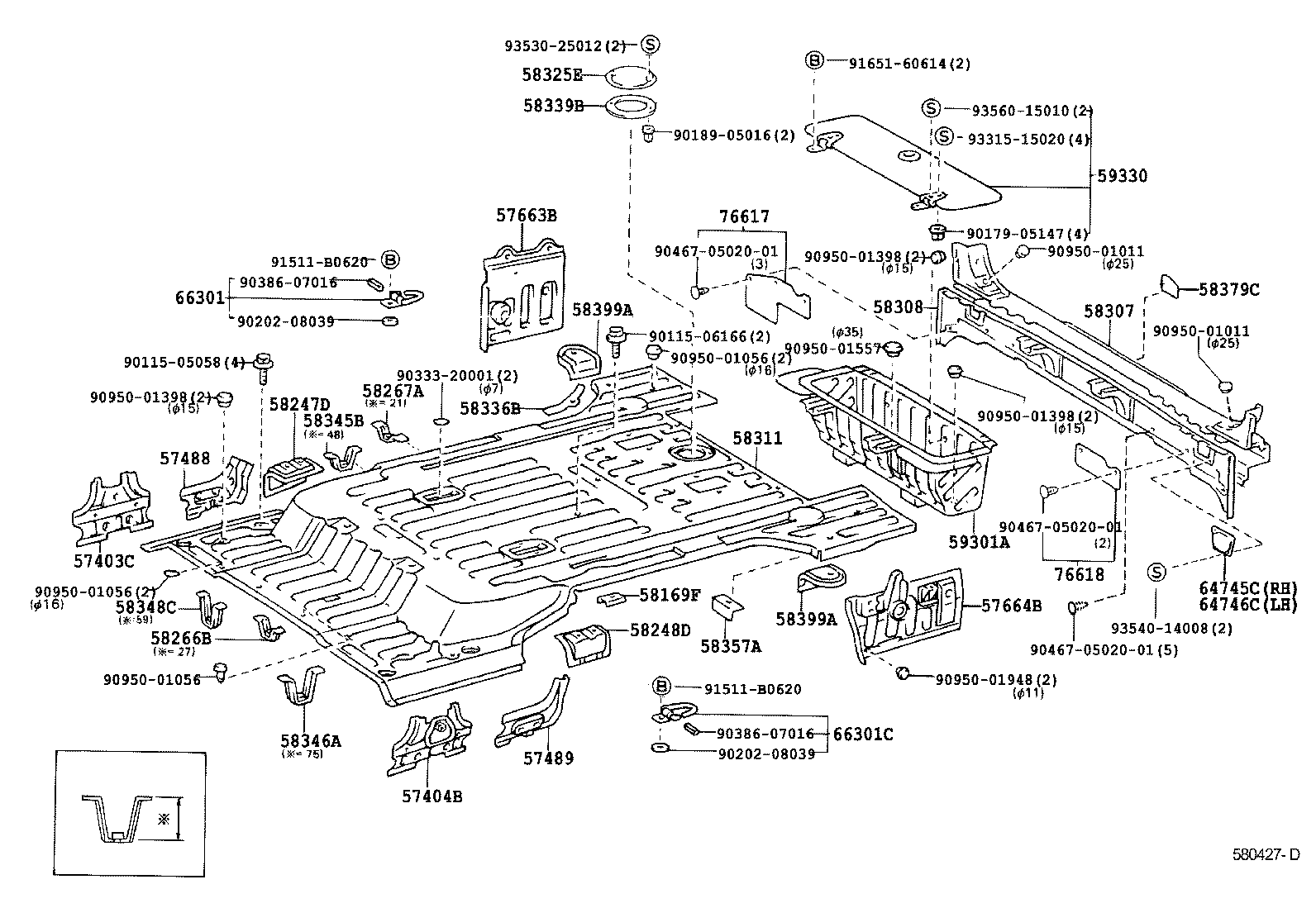  LAND CRUISER 70 |  REAR FLOOR PANEL REAR FLOOR MEMBER