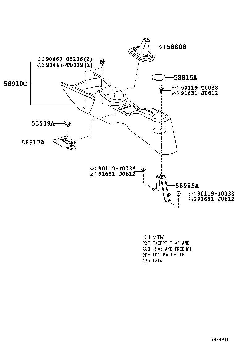  YARIS ASIA |  CONSOLE BOX BRACKET