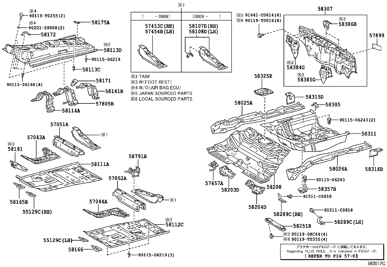  YARIS ASIA |  FLOOR PAN LOWER BACK PANEL