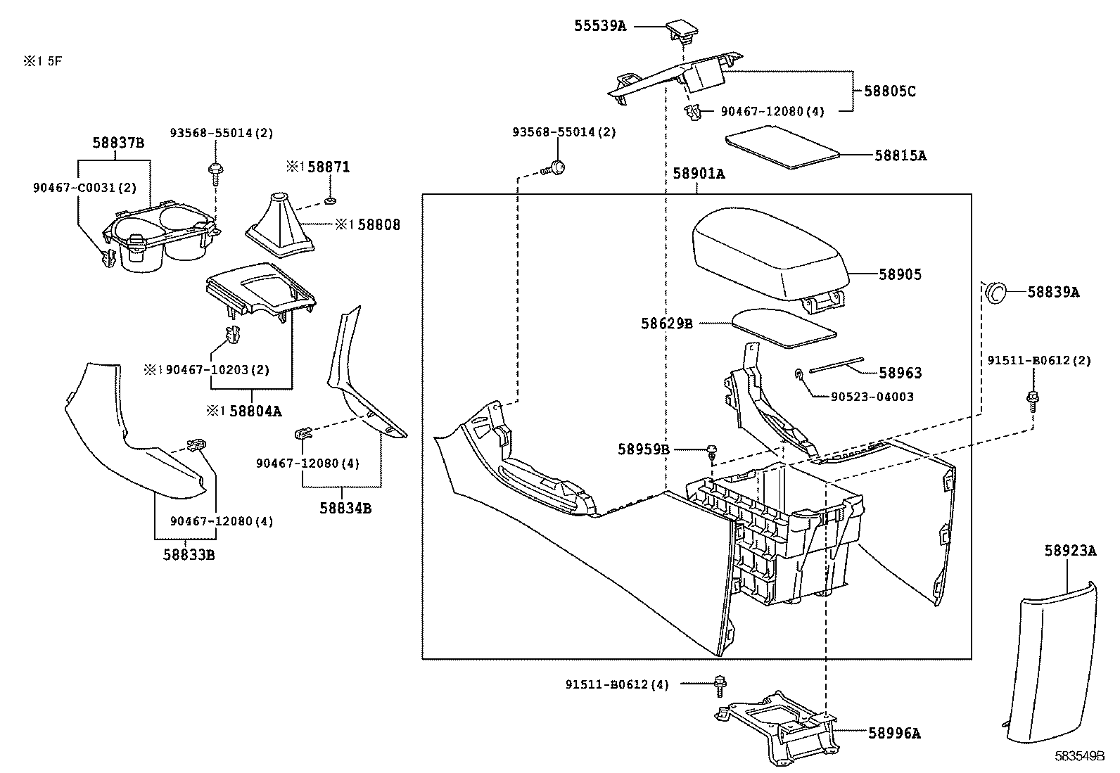  RAV4 CHINA |  CONSOLE BOX BRACKET