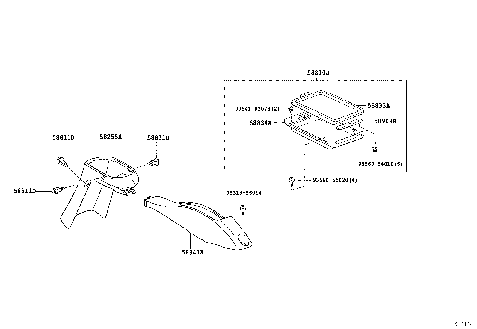  DYNA |  CONSOLE BOX BRACKET