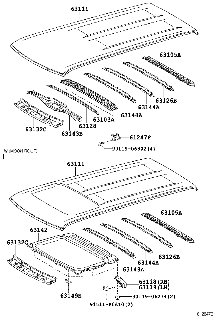  RUKUS |  ROOF PANEL BACK WINDOW GLASS