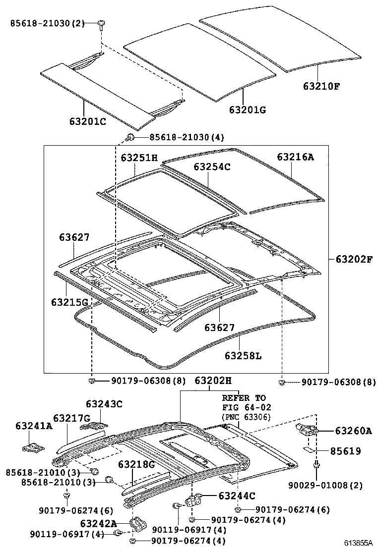  PRIUS CHINA |  ROOF PANEL BACK WINDOW GLASS