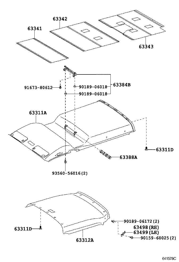  HIACE |  ROOF HEADLINING SILENCER PAD