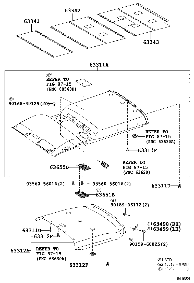  HIACE |  ROOF HEADLINING SILENCER PAD