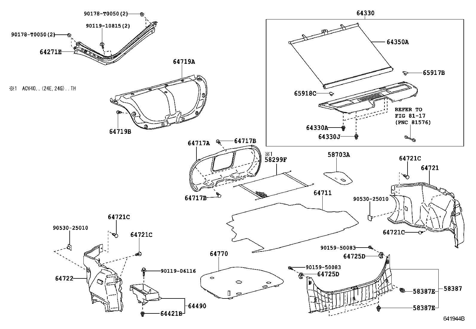  CAMRY HYBRID ASIA |  PACKAGE TRAY PANEL LUGGAGE COMPARTMENT MAT