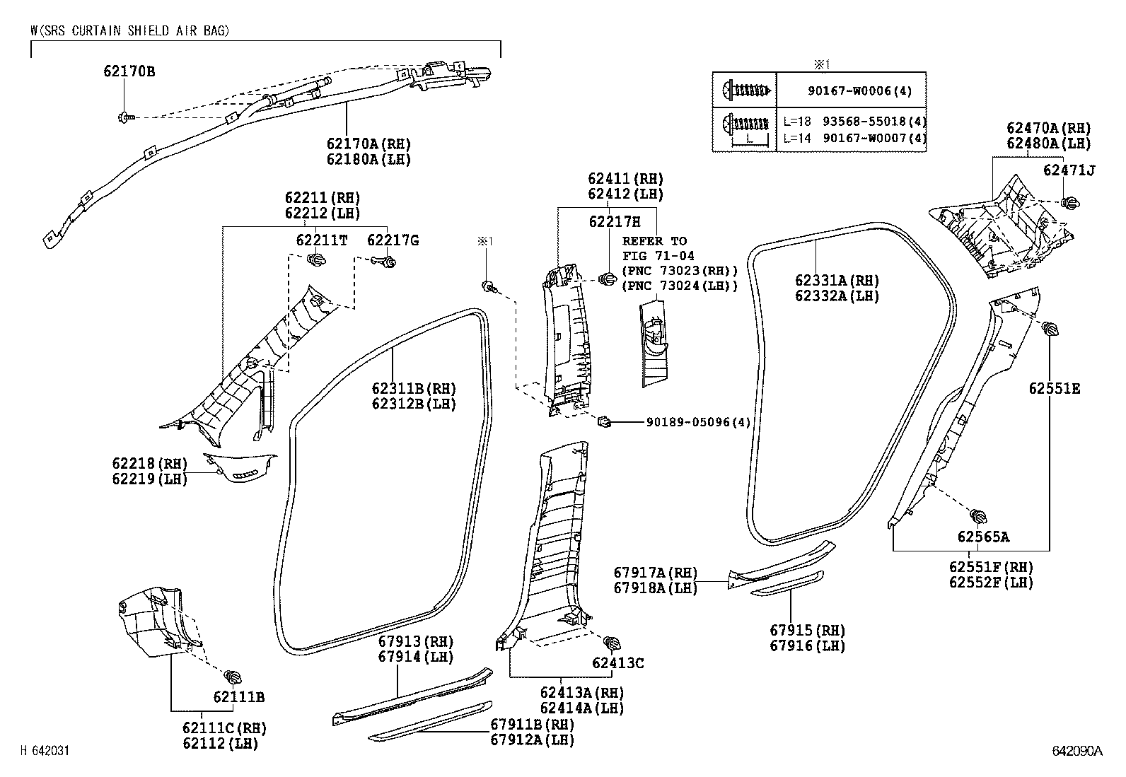  AURIS UKP |  INSIDE TRIM BOARD DOOR OPENING TRIM MOULDING