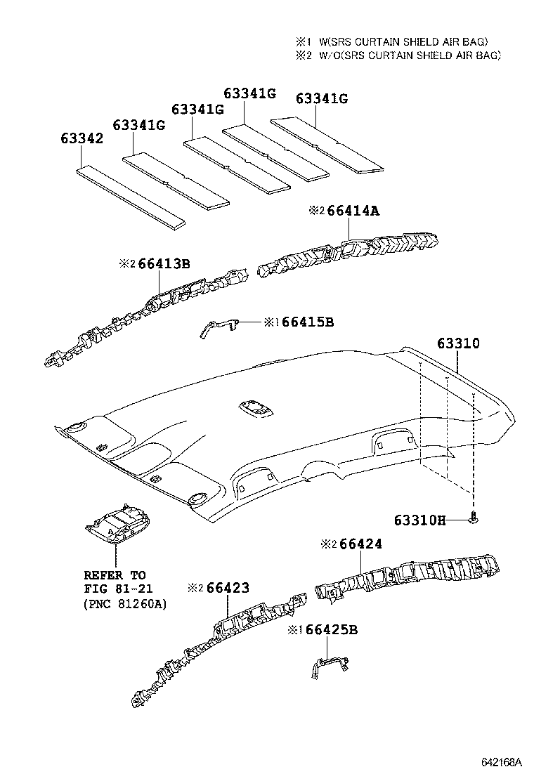 AURIS UKP |  ROOF HEADLINING SILENCER PAD