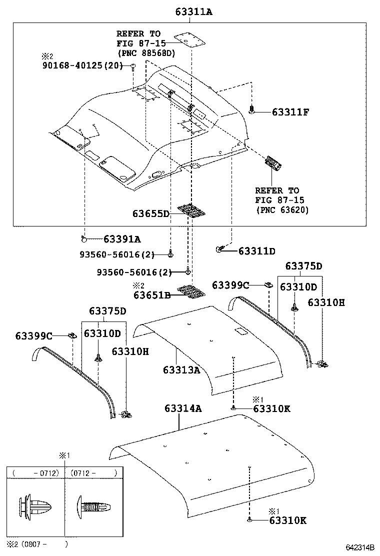  HIACE |  ROOF HEADLINING SILENCER PAD