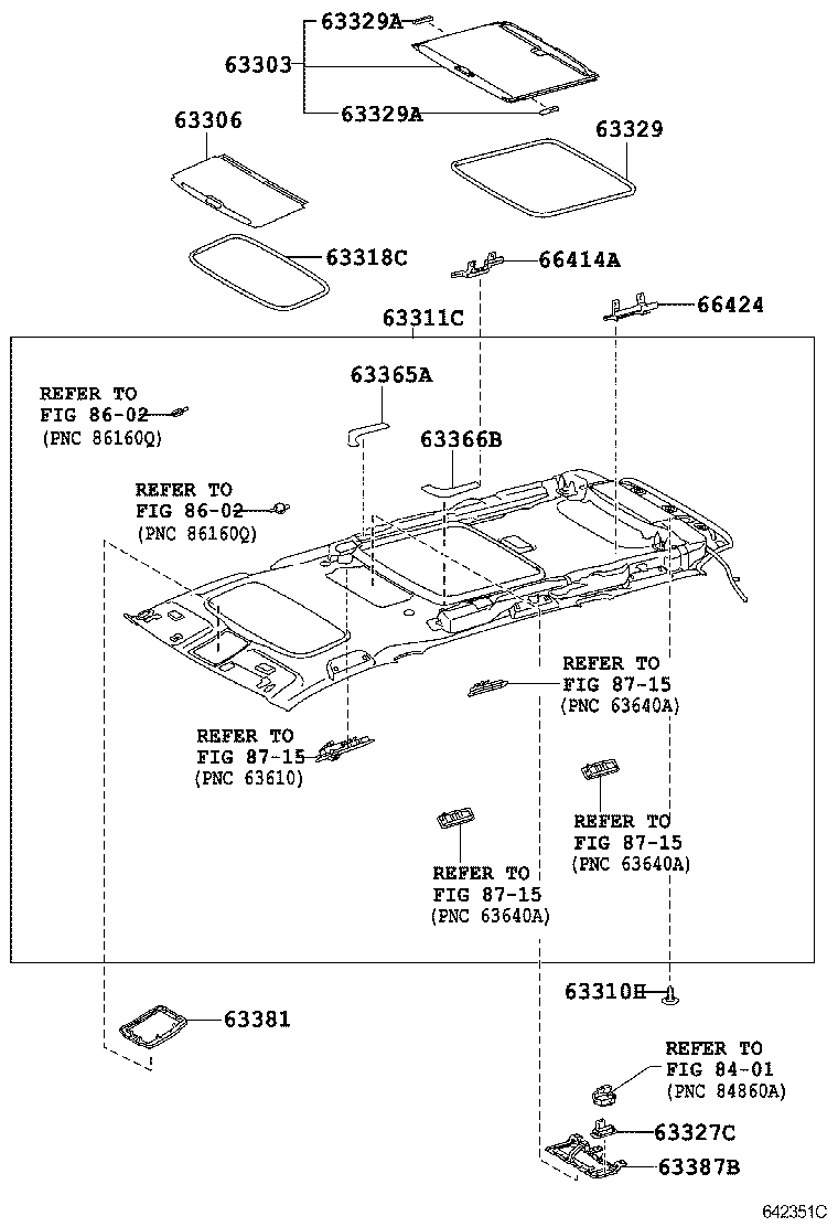  NOAH |  ROOF HEADLINING SILENCER PAD