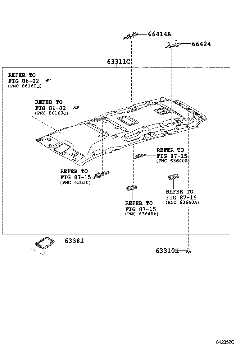  NOAH |  ROOF HEADLINING SILENCER PAD