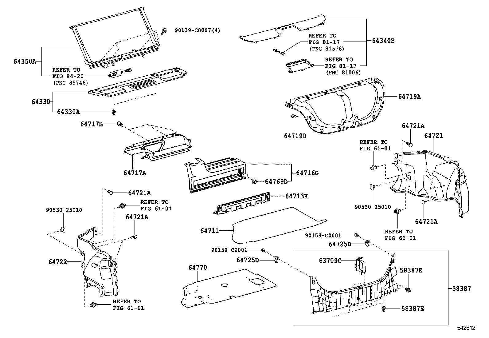  CAMRY CHINA |  PACKAGE TRAY PANEL LUGGAGE COMPARTMENT MAT