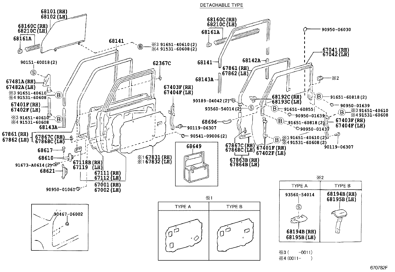  LAND CRUISER 70 |  FRONT DOOR PANEL GLASS