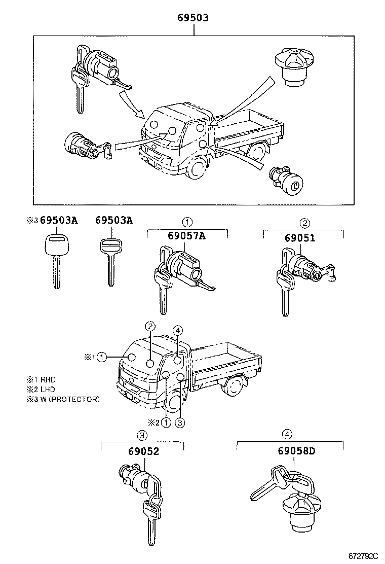  DYNA |  LOCK CYLINDER SET