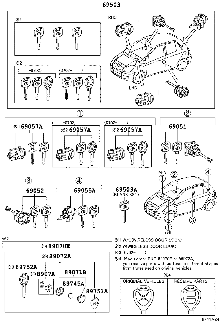  YARIS ASIA |  LOCK CYLINDER SET