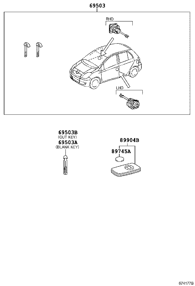  YARIS ASIA |  LOCK CYLINDER SET