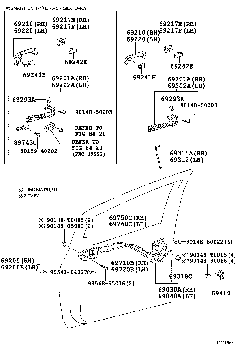 YARIS ASIA |  FRONT DOOR LOCK HANDLE