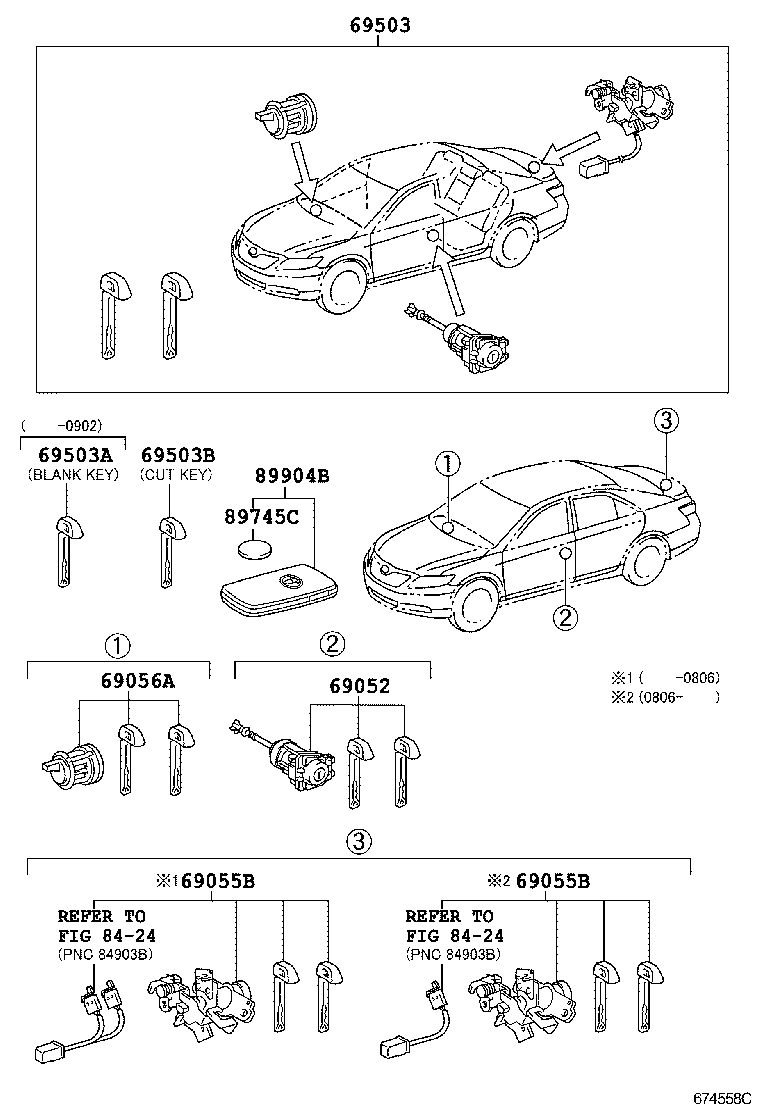  CAMRY CHINA |  LOCK CYLINDER SET
