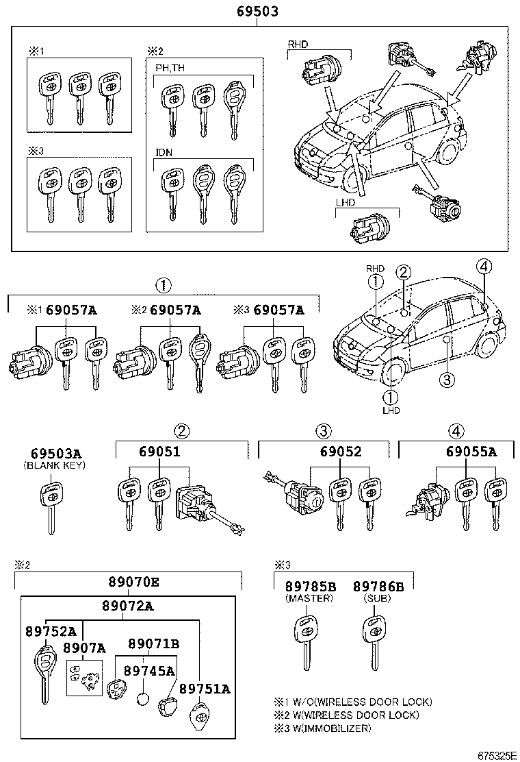  YARIS ASIA |  LOCK CYLINDER SET