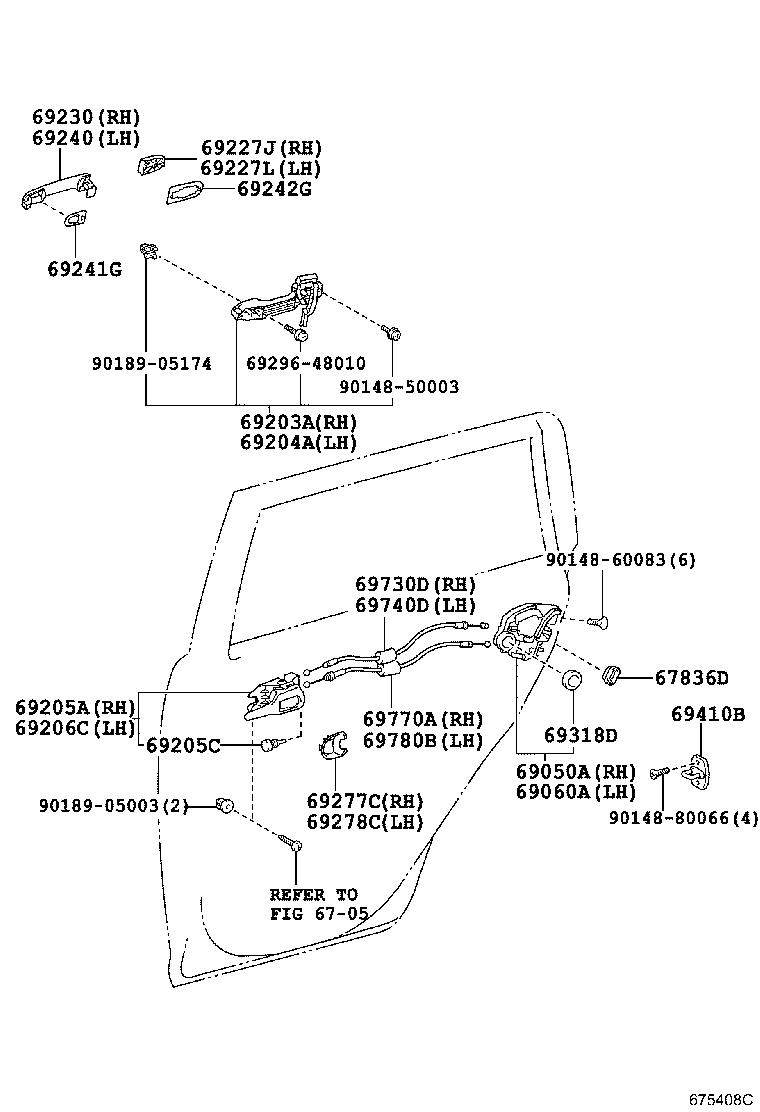  RUKUS |  REAR DOOR LOCK HANDLE
