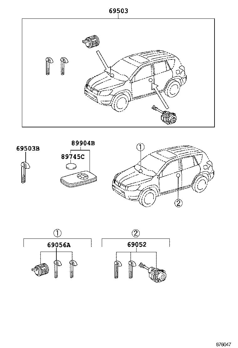  RAV4 CHINA |  LOCK CYLINDER SET