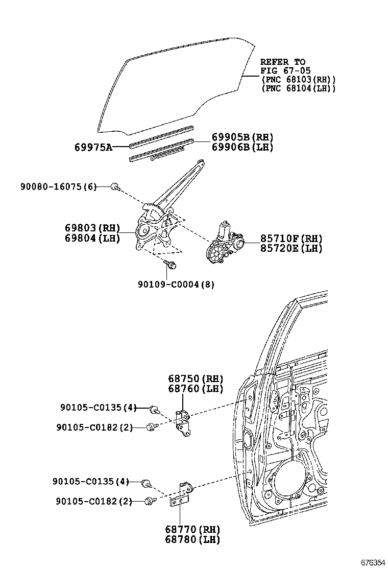  CROWN CHINA |  REAR DOOR WINDOW REGULATOR HINGE