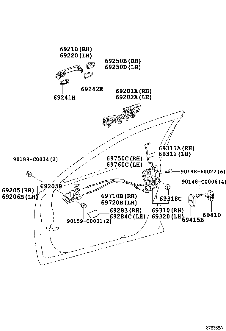  CROWN CHINA |  FRONT DOOR LOCK HANDLE