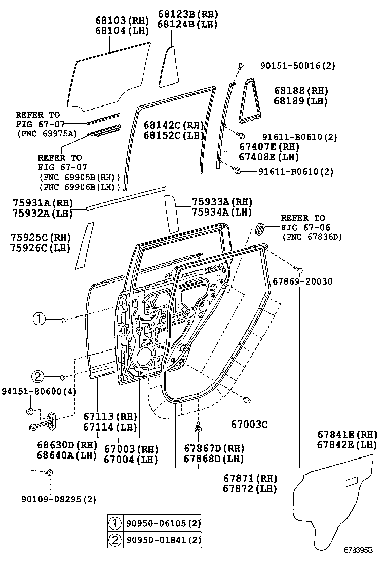  RUKUS |  REAR DOOR PANEL GLASS