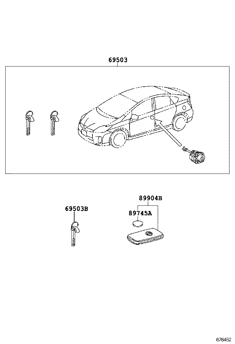  PRIUS CHINA |  LOCK CYLINDER SET