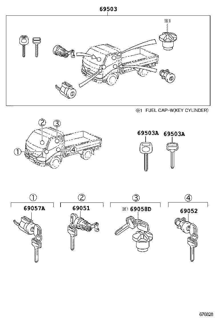  DYNA |  LOCK CYLINDER SET