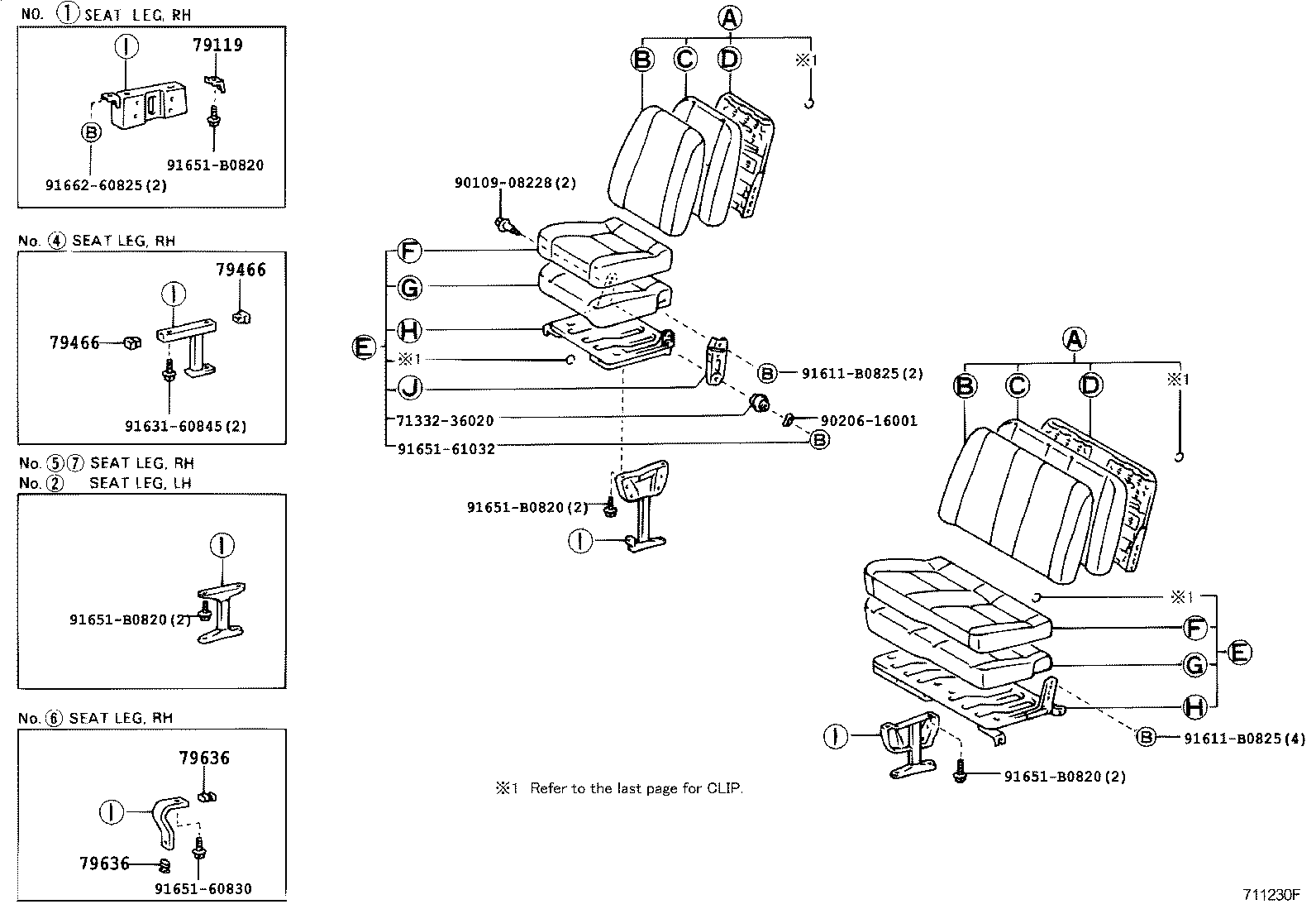  COASTER |  SEAT SEAT TRACK