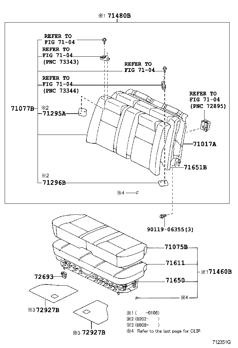  CROWN COMFORT |  REAR SEAT SEAT TRACK