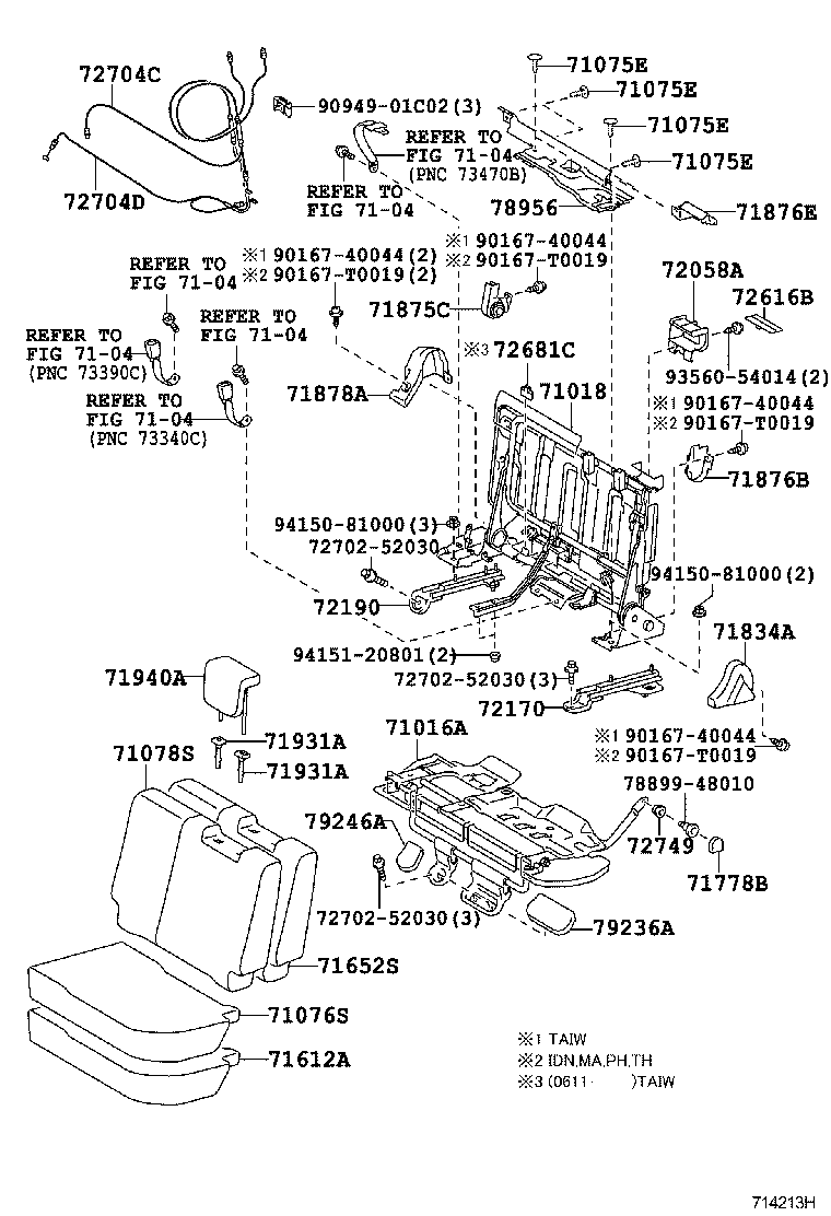  YARIS ASIA |  REAR SEAT SEAT TRACK