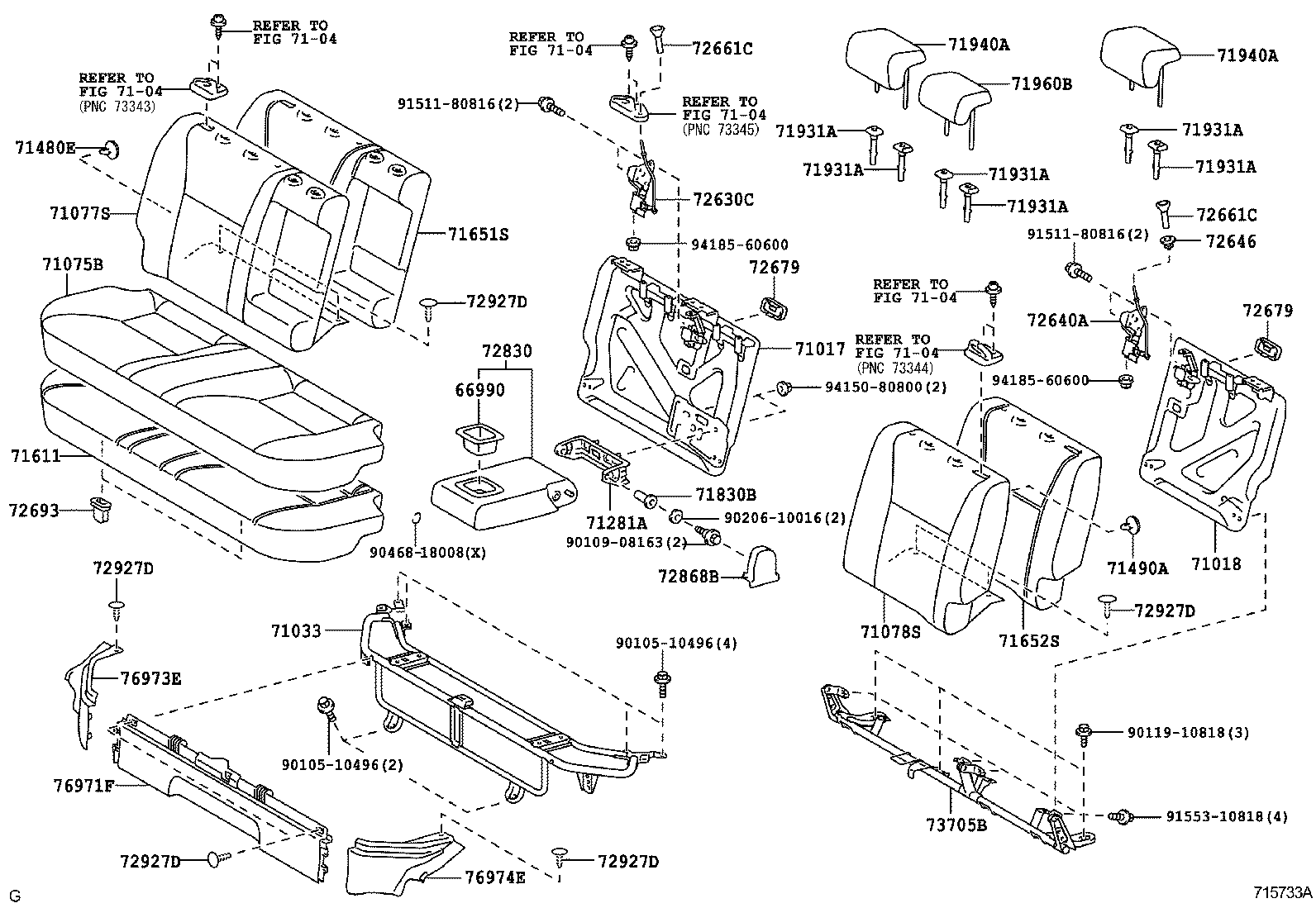  YARIS |  REAR SEAT SEAT TRACK