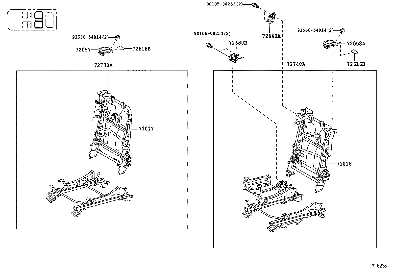  HIGHLANDER CHINA |  REAR SEAT SEAT TRACK
