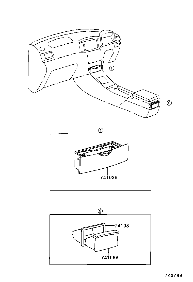  COROLLA |  ASH RECEPTACLE