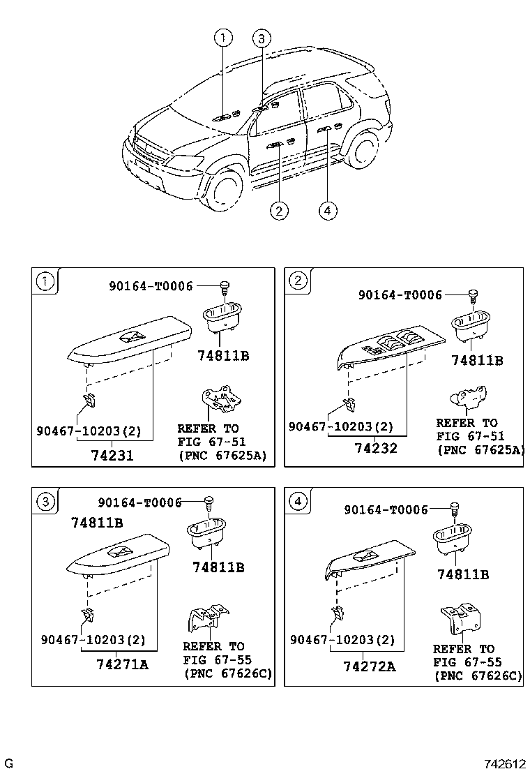  FORTUNER |  ARMREST VISOR