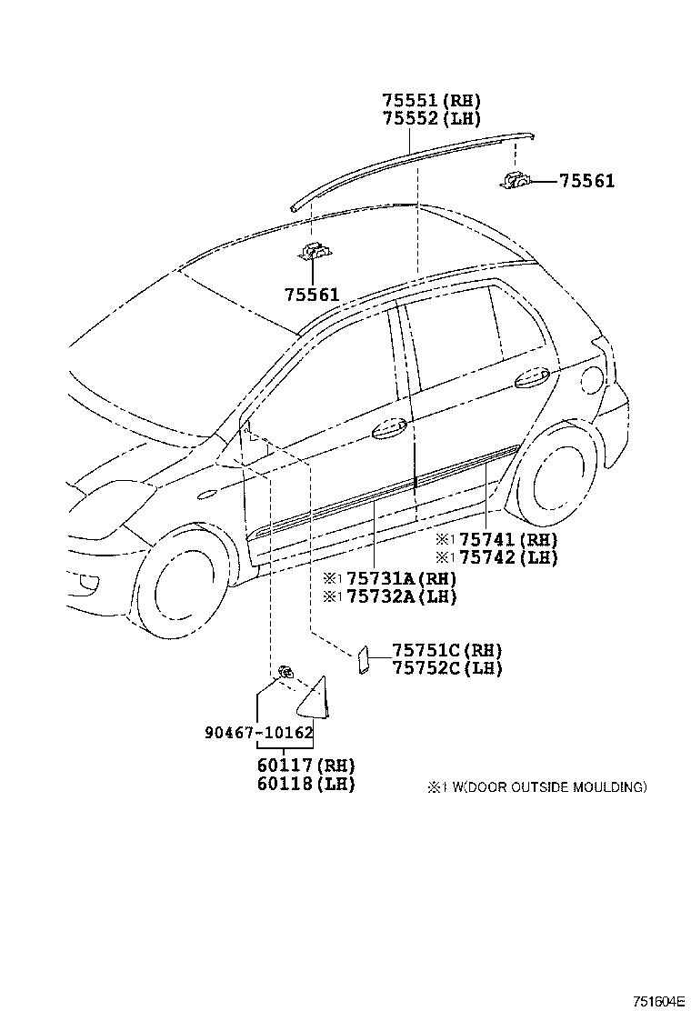  YARIS ASIA |  SIDE MOULDING