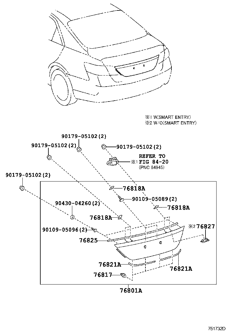  CAMRY CHINA |  REAR MOULDING