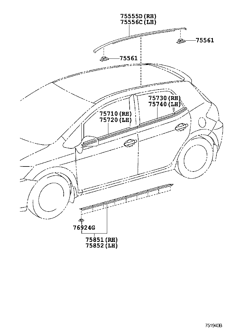  AURIS UKP |  SIDE MOULDING