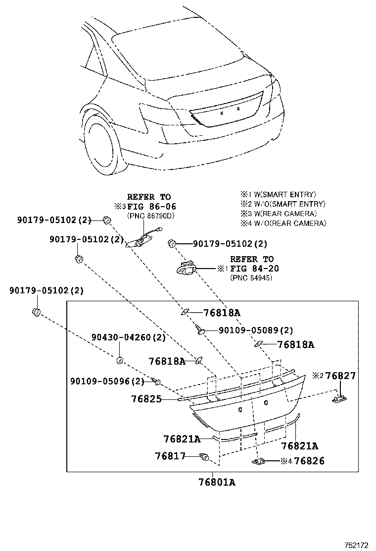  CAMRY CHINA |  REAR MOULDING