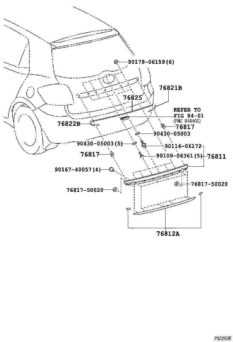  AURIS UKP |  REAR MOULDING
