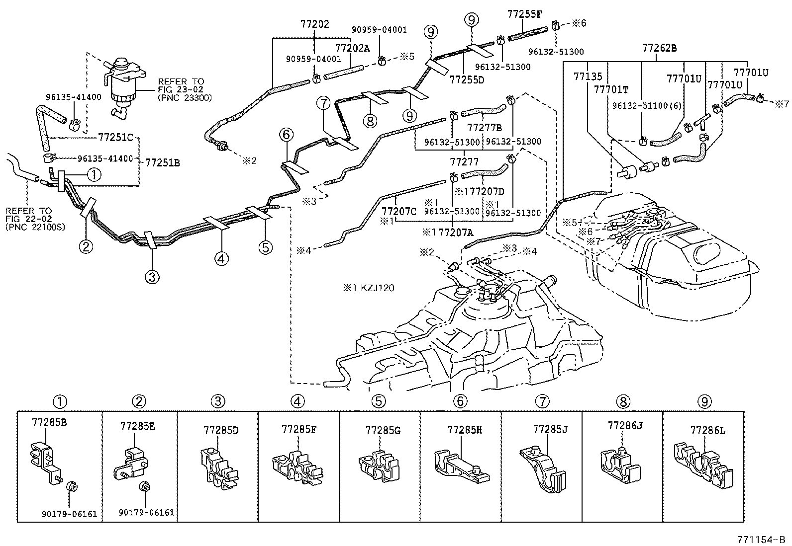 TOYOTA LAND CRUISER PRADOKZJ120RGKMETQ BODY FUEL TANK TUBE Japan